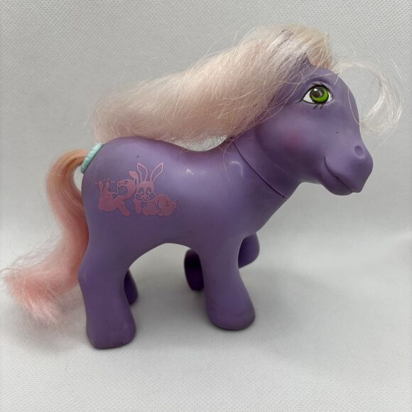 My Little Pony MLP G1 Romper Happy Tails 1984 Hasbro Working Squeezer Tail - Picture 1 of 9